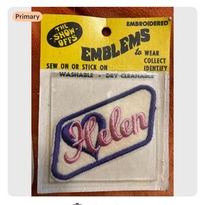 Emblems Patch 'The Show Offs' vintage 70s name Helen